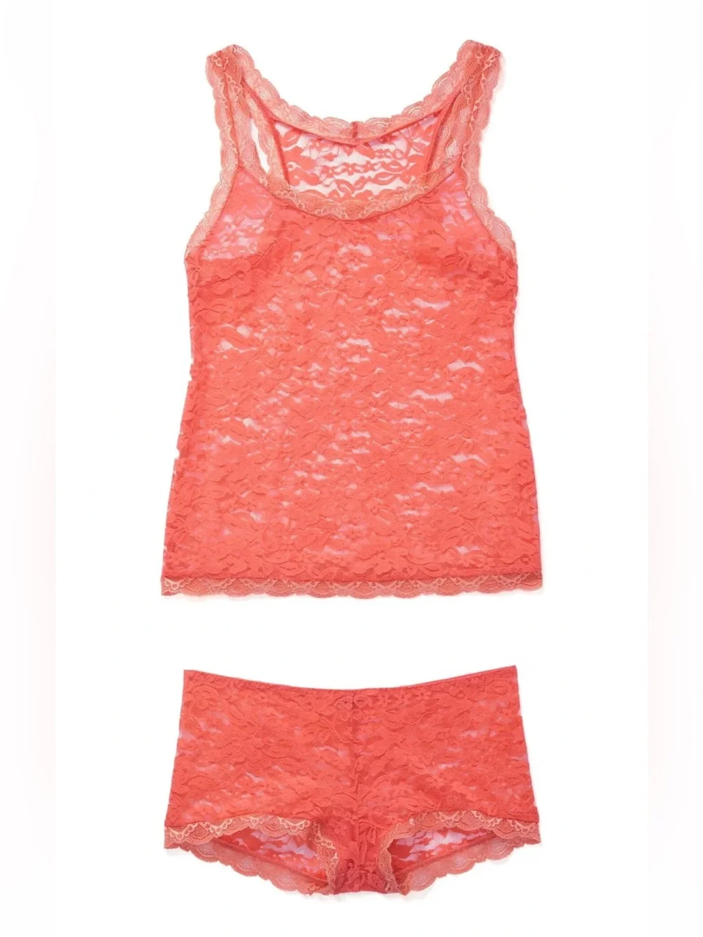 Adore Me Coral Lace Roanne PJ Set
